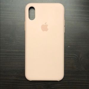 Apple iPhone X Silicone case- Pink Sand